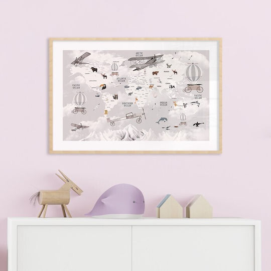 Posters Poster Map Animals Paper 20x15cm
