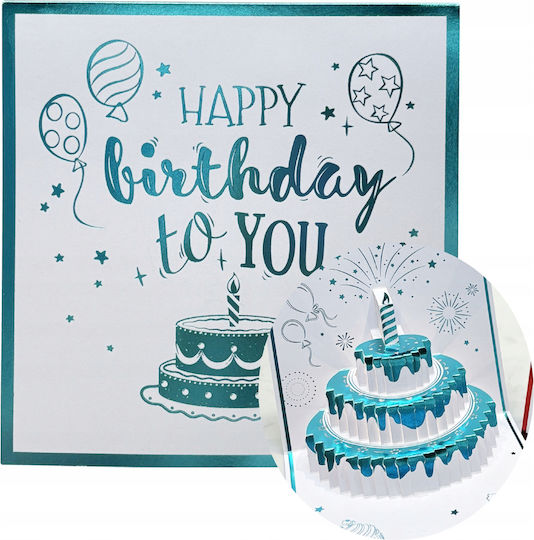 Birthday Card Playing Melody Music Light Cake Led Candle Plays Lights