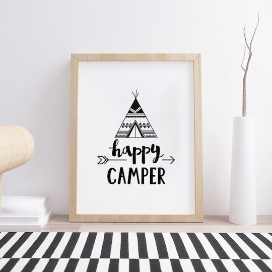 Αφίσες Poster Happy Camper Χαρτί 15x20cm
