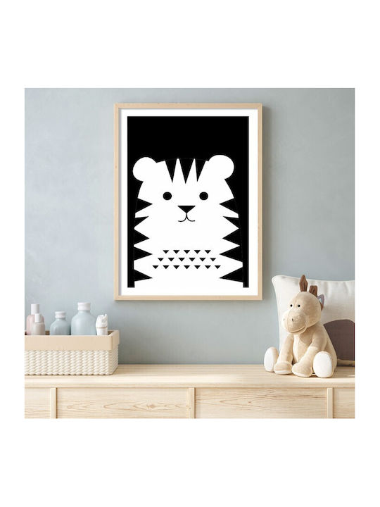 Αφίσες Poster Ασπρόμαυρη Τίγρης Хартия 15x20cm