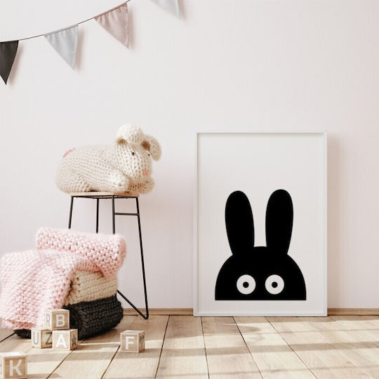 Black Rabbit Poster Kids Poster Paper 15x20cm