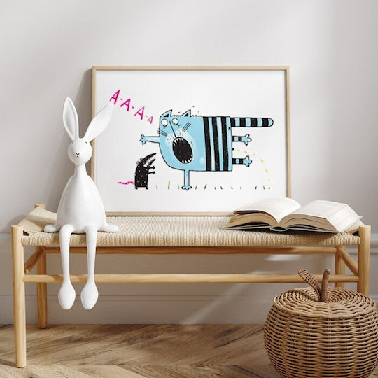 Poster Cat Fear Paper 20x15cm