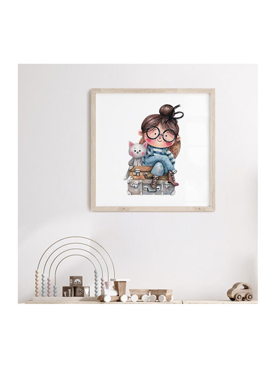 Αφίσες Poster Κοριτσάκι Γυαλιά Χαρτί 40x40cm