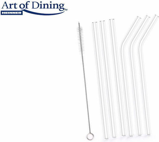 Set 6 Glass Straws + Cleaning Brush
