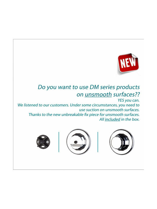 Tekno-tel Paper Towel Holder Kitchen Roll 26x13x8cm Thickness Ø7mm Load Capacity 12kg Chrome-Plated Steel Suction Cup Extra Strong