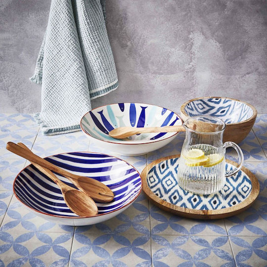 Pure Kitchen Kochgeschirr-Set Servierset für Salat 2 Stück Braune Akazienholz Set 2