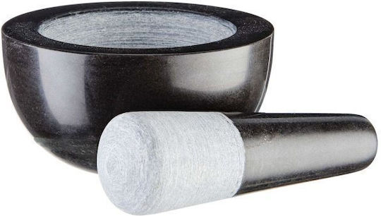 Stonehenge Mini Γουδί Γουδοχέρι Ανθρακί Μάρμαρο O 9 Cm Ύψος 4,6 Cm