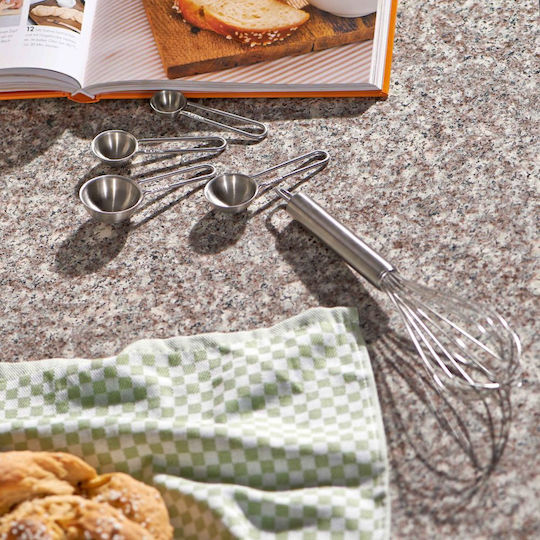Menuett 4 Measuring Spoons Silver Stainless Steel Capacity 2.5 5 10 15 Ml