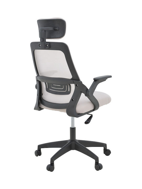 Peja Reclining Office Chair with Fixed Arms Grey-beige Pakketo