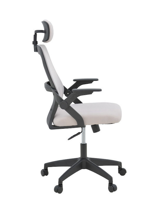 Peja Reclining Office Chair with Fixed Arms Grey-beige Pakketo