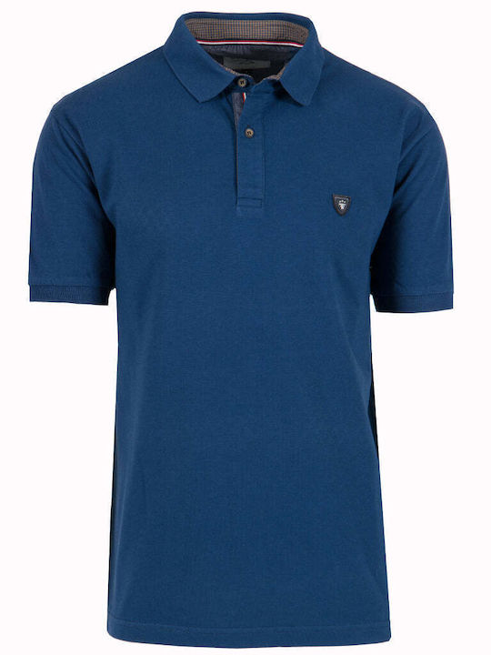 Herren Polohemd Bequeme Linie Rüsche Blk846