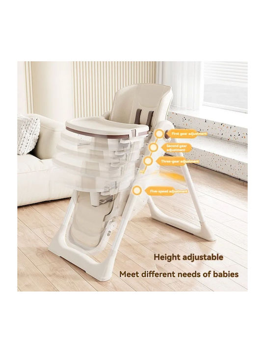 Dream House Foldable Baby Highchair with Adjustable Height Blue