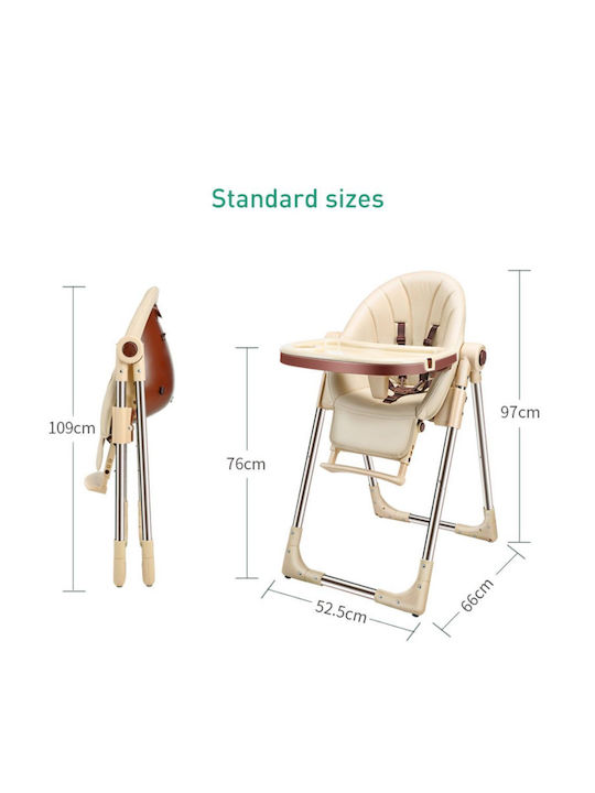 Dream House Foldable Baby Highchair with Adjustable Height Green