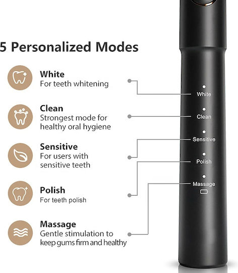 Bitvae Elektrische Zahnbürste mit Reisetasche 058307 Schwarz