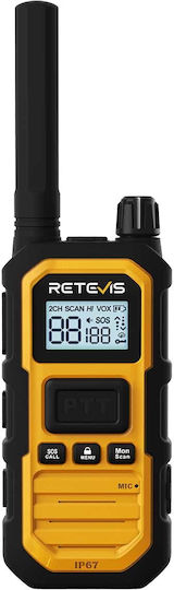 Retevis RB648P Ασύρματος Πομποδέκτης UHF 5W με Μονόχρωμη Οθόνη Σε Κίτρινο Χρώμα