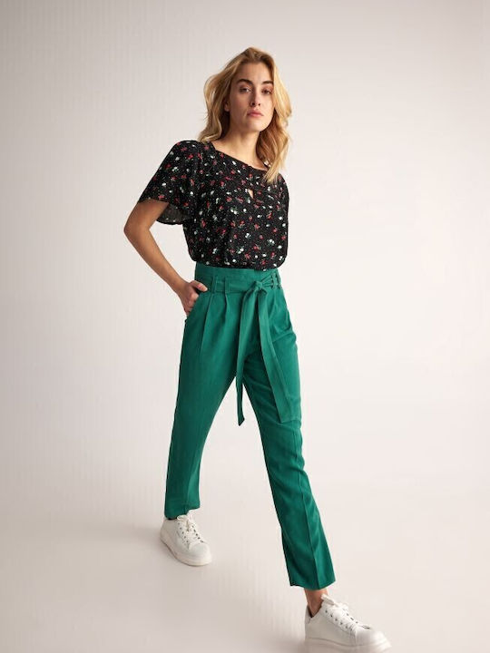 Women's Fabric Trousers Green