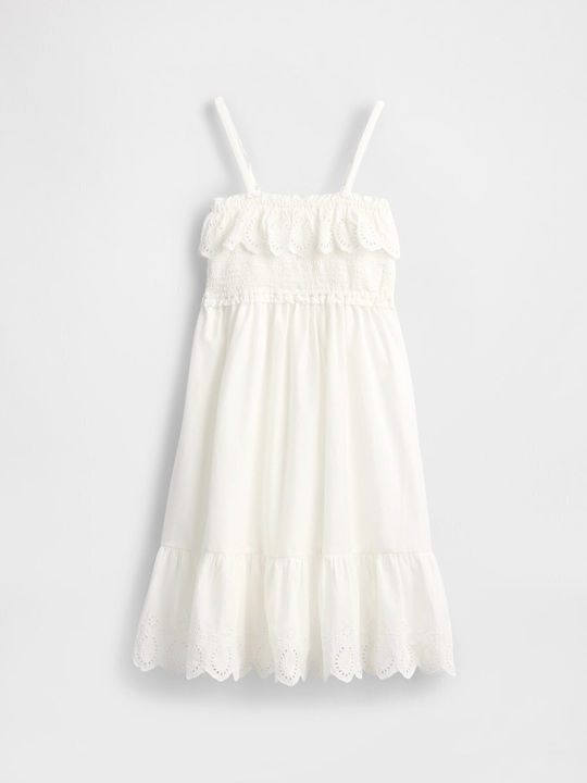 Kinderkleid Ärmellos Off White
