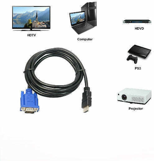 Cable HDMI male - VGA male 1.8m Μαύρο