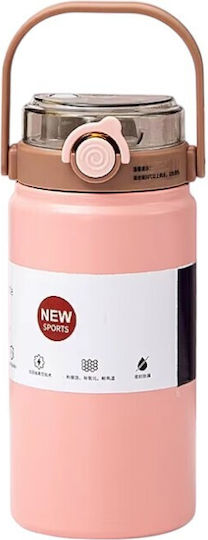 Bottle Thermos Stainless Steel / Plastic 1lt Pink