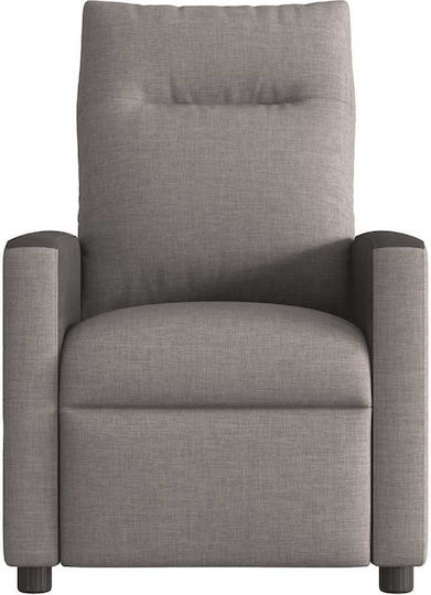 Sessel mit Fußhocker Taupe 50x54x100cm