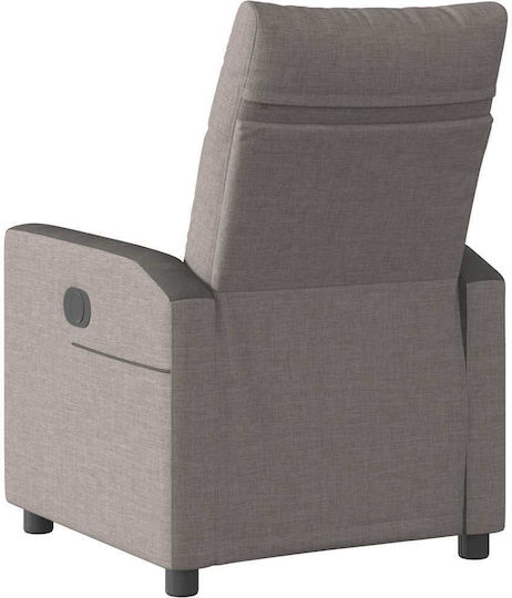Sessel mit Fußhocker Taupe 50x54x100cm