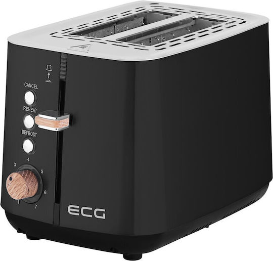 ECG Toaster 2 Schlitze 1000W Schwarz