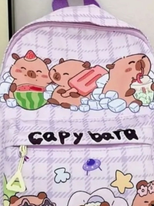 Ghiozdan școală Lila Capybara