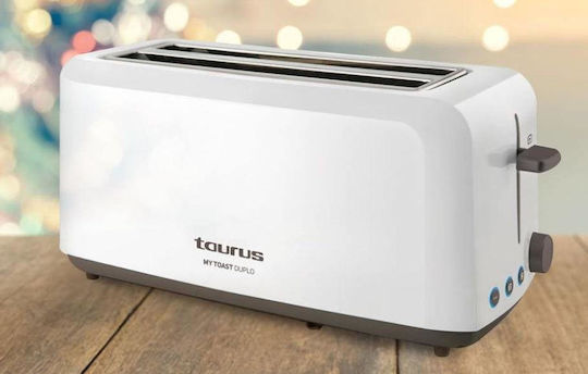Taurus Mytoast Duplo Φρυγανιέρα 2 Θέσεων 1450W Λευκή