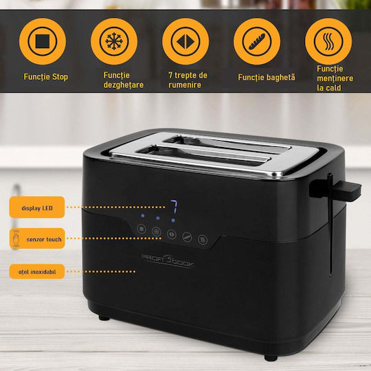 Profi Cook PC-TA 1244 Тостер Двуместна 920W Черен