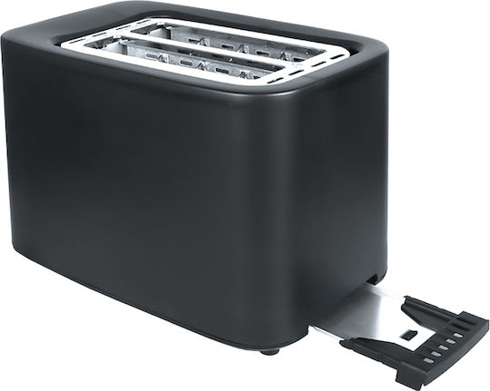 Life Crunchy Φρυγανιέρα 2 Θέσεων 750W Μαύρη