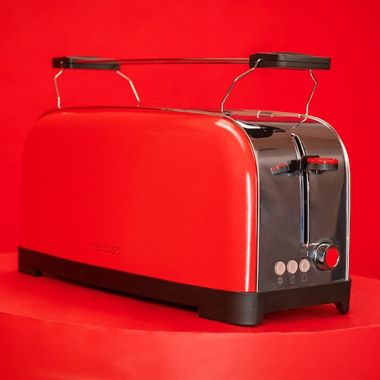 Cecotec Toastin Time 1500 Тостер Двуместна 1500W Червена