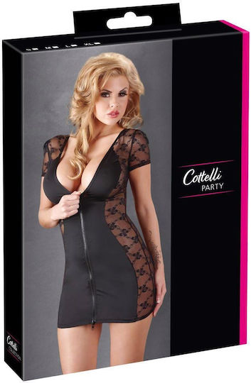 Cottelli Collection Sexy Φόρεμα Μαύρο