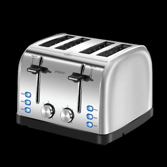 Primo PRST-40454 Toaster 4 Slots 1900W Inox