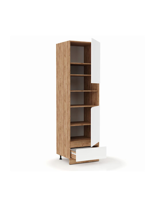 Στήλη Κουζίνας Soft 60x56x213.4cm Λευκό