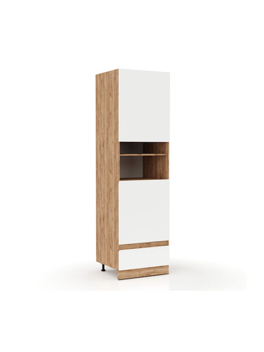 Στήλη Κουζίνας Soft 60x56x213.4cm Λευκό