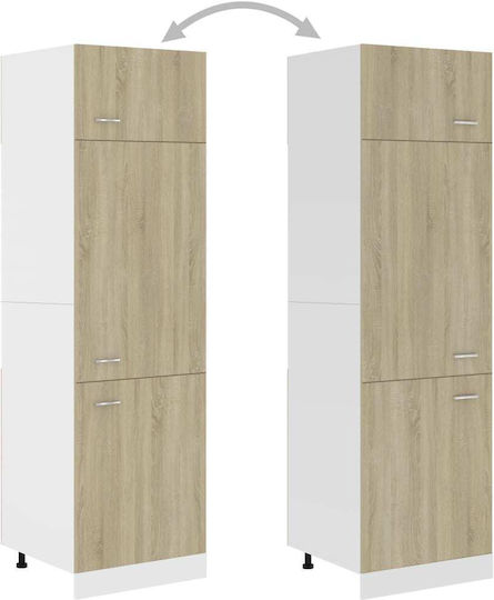 Шкаф за Хладилник Sonoma Oak 60x57x207бр
