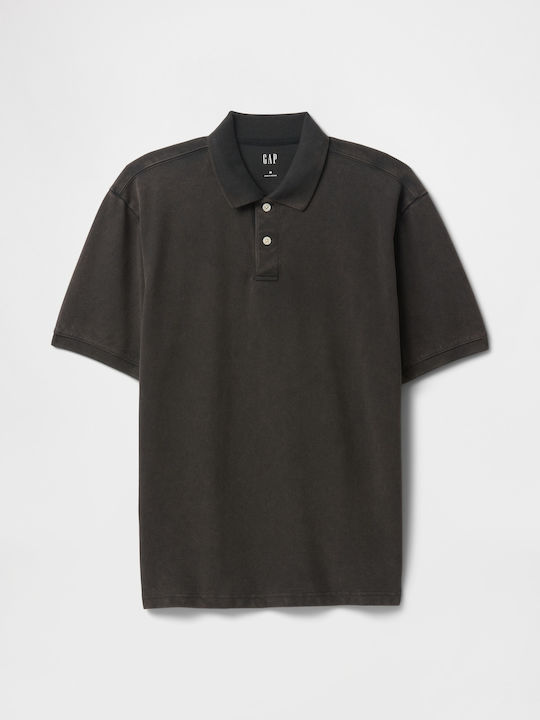 Polo Herrenbluse Kurzarm Schwarze
