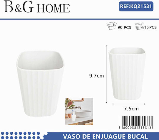 Toothbrush Support Base Plastic White