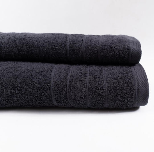 Linea Interiors Πετσέτα Προσώπου 50x100εκ. Black Βάρους 500gr/m²