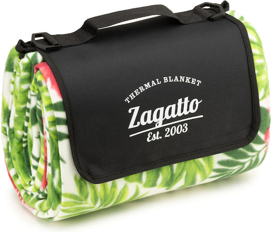 Zagatto Одеяло за пикник 200x200см в Зелен цвят