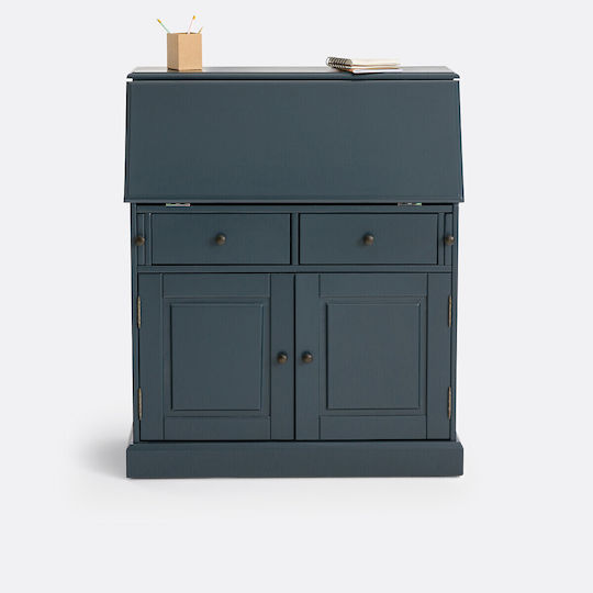 Γραφείο Betta από Μασίφ Ξύλο Γκρι 93x40x110εκ.