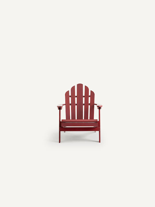 Outdoor-Sessel Hölzernes Rot 93x68x88εκ.