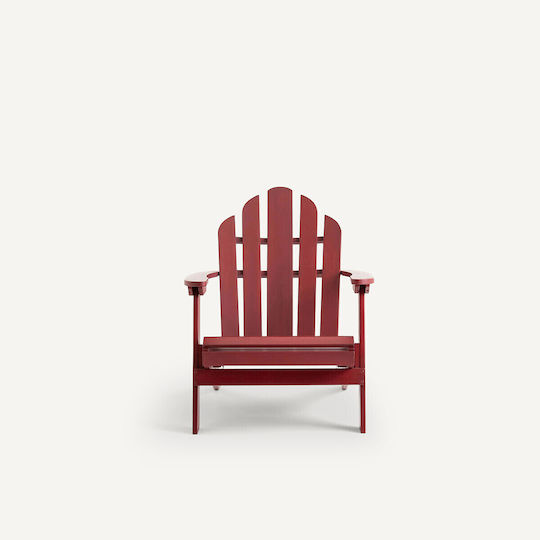 Outdoor Armchair Wooden Red 93x68x88cm