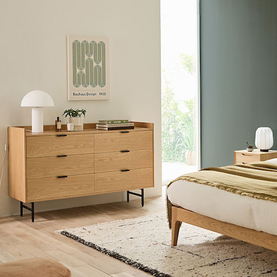 Comoda pentru Dormitor Lemnoasă cu 4 sertare 45x45x80buc