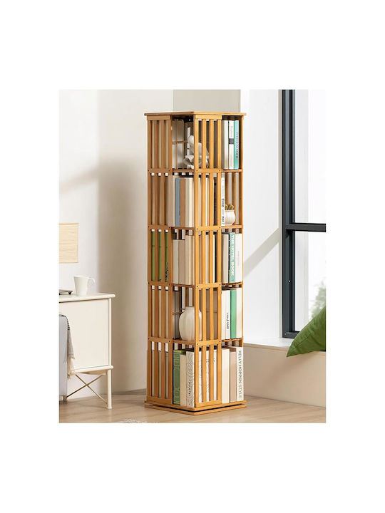 5-Tier Shelf H149x37x37cm Bamboo Wood