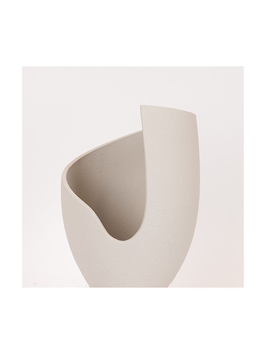Decorative Vase Beige 17x17x35cm