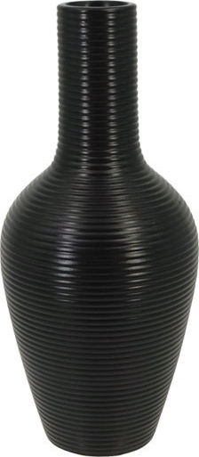 Marhome Βάζο Κεραμικό Μαύρο Φ14xΥ31cm