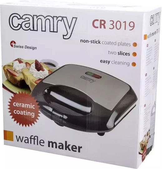 Camry CR 3019 Βαφλιέρα για Τετράγωνες Βάφλες 2 Θέσεων 700W