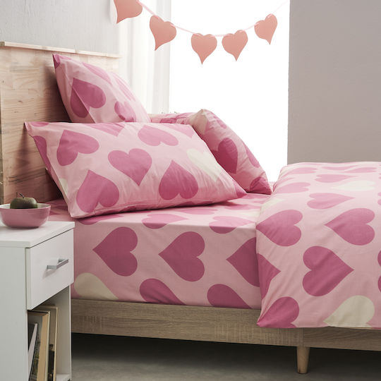 Charalambidis Textiles Pillowcase Set Pink 52x72cm.