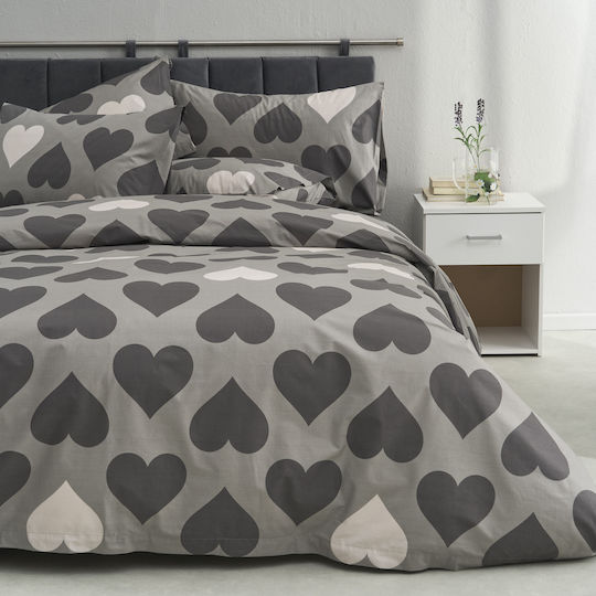 Charalambidis Textiles Kissenbezug-Set Grey 52x72cm.